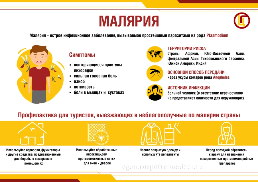 Памятка населению: малярия и ее профилактика